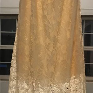 Strapless lace dress